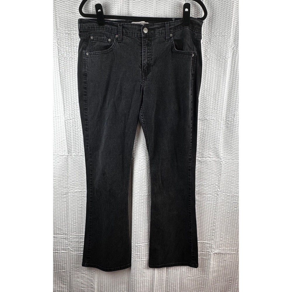 Levi Strauss Signature Womens‎ Bootcut Stretch Jeans Black Size 14 Medium